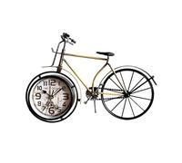 LEDSone Vintage Bicycle Table Clock - 35cm x 25cm Black Retro Metal Bike Desk & Mantel Clock for Home, Office, Café Décor | Analogue Timepiece, Unique Gift for Cyclists & Vintage Lovers
