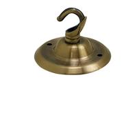 LEDSone Vintage Ceiling Rose Hook Plate Metal Green Brass 75mm Chandelier Light Fitting with Pre-Drilled Holes for Mounting Chandliers Pendant Lights Wall Lamps Hanging Lights Planters Decorations