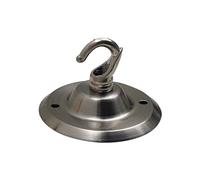 LEDSone Vintage Ceiling Rose Hook Plate Metal Satin Nickel 75mm Chandelier Light Fitting with Pre-Drilled Holes for Mounting Chandliers Pendant Lights Wall Lamps Hanging Lights Planters Decorations