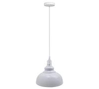 LEDSone Vintage Curvy Dome White Pendant Light 95cm Adjustable