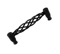 LEDSone Vintage Drawer Pull Handles Cabinet Handle Bird Cage Spiral Design Metal Black Handle with Screw for Drawer Door Cupboards Kitchen Cabinet Handles (Style 2-128, 1 Pack)