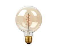 LEDSone Vintage LED E27 Bulb,ES G125 4W(40W Equivalent) Screw LED Spiral Filament Bulb,Large Globe Non Dimmable Edison Amber Glass Warm White 2700K 450LM Decorative Light Pack of 2