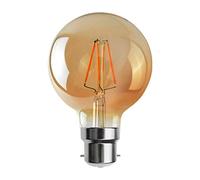 LEDSone Vintage Edison Light Bulb G95 B22 Bayonet 4W Dimmable Retro Filament Style Warm White Light LED Bulbs for Home Office Decoration