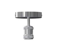 LEDSone Vintage Flush Mount Ceiling Light Fixture Industrial Metal E27 Base Ceiling Lighting for Bedroom Living Room Kitchen Hall Way Restaurant Cafe (Chrome, Without Bulb)