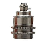 LEDSone Vintage Hanging Pendant Light Socket Modern Retro Industrial Style E27 Base Satin Nickel Lamp Holder (Satin Nickel)