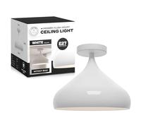 LEDSone Vintage Industrial Ceiling Lights Semi Flush Mount Lighting Fixtures Black Modern Large Ceiling Light Semi Flush Ceiling Lights for Kitchen Hallway Dining Rooms Living Rooms Bar (White)