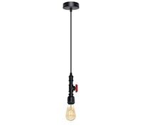LEDSone Vintage Industrial Metal Steampunk Pipe Light Pendant Light with E27 Fitting and 95cm Adjustable Cable for Home or Restaurant.
