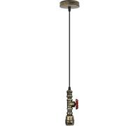 LEDSone Vintage Industrial Metal Steampunk Pipe Light Pendant Light with E27 Fitting and 95cm Adjustable Cable for Home or Restaurant.