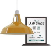 LEDSone Vintage Industrial Pendant Lights Metal Lamp Shades in a Retro Modern Style Antique Shades for Ceiling Lights Lampshades for Lights in Bedroom Kitchen and Bathroom, Yellow