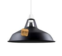 LEDSone Vintage Industrial Pendant Lights Metal Lamp Shades in a Retro Modern Style Antique Shades for Ceiling Lights Lampshades for Lights in Bedroom Kitchen and Bathroom (Black)