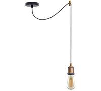 LEDSone Vintage Industrial Spider Ceiling Pendant Light 195cm Adjustable Yellow Brass 3-Core Cable E27 Lamp Holder Hanging Lamp for Kitchen, Bar, Loft, Living Room