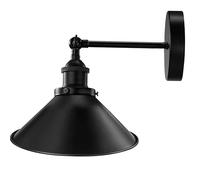 LEDSone Vintage Industrial Wall Sconce, Adjustable Black Metal Wall Lamp with Edison Bulb, Perfect for Farmhouse, Bedroom, Living Room,Bathroom Lighting, Modern Rustic Home Decor (Style 1-1 Pack)