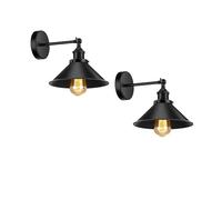 LEDSone Vintage Industrial Wall Sconce, Adjustable Black Metal Wall Lamp with Edison Bulb, Perfect for Farmhouse, Bedroom, Living Room,Bathroom Lighting, Modern Rustic Home Decor