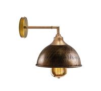 LEDSone Vintage Industrial Wall Sconce Brushed Nickel Metal Shade Retro Edison Bulb Compatible Wall Light for Bedroom Living Room Kitchen