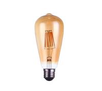 LEDSone Vintage LED Edison Bulbs 4W E27 Base Warm White 2700K Decorative Filament Light Bulb Amber Glass Energy Saving & Dimmable Ideal for Home, Restaurant, Bar, and Decorative Lighting