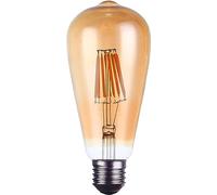 LEDSone Vintage LED Edison Bulbs, 8W Warm White 2700K, ST64 Antique LED Filament Bulbs with 80+ CRI, E27 Medium Base, Dimmable, Clear Glass, Pack of 1