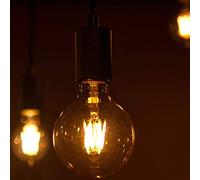 LEDSone Vintage LED G125 Globe 8W E27 Screw Bulb Retro e27 Edison Light Bulbs Lamp Dimmable LED Filament Ampoule Warm Yellow Bulbs