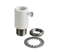 LEDSone Vintage Metal Cable Lock Cord Grip with 10mm Female Thread Strain Relief Screws Directly into Lampholder DIY & Light Fitting (White, 1 Pack)
