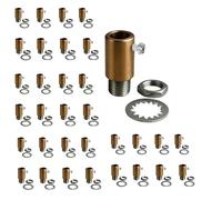 LEDSone Vintage Metal Cord Grip with 10mm Female Thread Cable Lock Strain Relief Screws Directly into Lampholder DIY & Light Fit Yellow Brass (20 Pack)