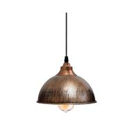 LEDSone Vintage Metal Pendant Light Dome Shape 21cm Brushed Copper Shade