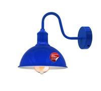 Ledsone Vintage Metal Wall Light Navy Blue, Dome Shade, 21 Cm, E27