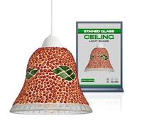 LEDSone Glass Lamp Shade Pendant Light Handcrafted Mosaic Glass Ceiling Light Shade for Pendant Lighting,Decorative Hanging Lamp Shades for Kitchen, Living Room, Bedroom E27 Fitting