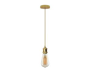LEDSone Vintage Pendant Light Fitting E27 Lamp Holder French Gold Ceiling Rose 95cm Cable Industrial Hanging Light Kit