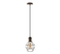 LEDSone Vintage Pendant Light Metal Cage Ceiling Hanging Lamp E27 Holder Adjustable Pendant Lamp Fixture for Kitchen Lighting