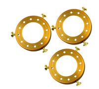 LEDSone Vintage Pendant Light Socket lampshade Holder top Collar Ring Adapter Lamp Base Solid Metal Thread Shade Fitter Industrial Retro Cap Separate Lighting Accessories (Yellow Brass - 3 Pack)