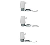 LEDSone Vintage Pendant Strain Relief White Metal Cord Grip Retro Cable Lock 10mm nut. Threaded Cable Strain Relief Bushing, Metal and Brass Construction (White, 3 Pack)