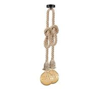 Ledsone Vintage Retro Ceiling Pendant Light Fitting Hemp Rope 3M Twisted Braided Flex E27 Lamp Holder Suspended Pendant Light