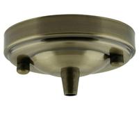 LEDSone Vintage Retro Green Brass Ceiling Rose Plate with Green Brass Cord grip for Pendant Light, Light Fitting Chandelier Hanging Lamp Ceiling Cover Accesories.