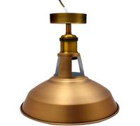 LEDSone Vintage Retro Industrial Semi Flush Mount Ceiling Light LED Lamp Fixture Kitchen Ceiling Metal Large Rustic Light Shade Pendant Lampshade Fitting for Farmhouse