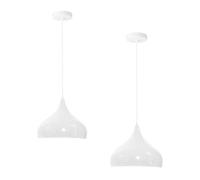 LEDSone Vintage Single Head Ceiling Pendant Light Metal Grey 2Pack with E27 Base and Adjustable Hanging Cable for Kitchen Dining Room Living Room Bedroom Cafe Bar Hallway Office Decor