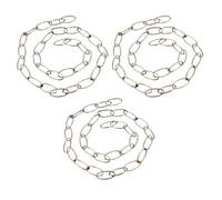LEDSone Vintage Style 3-Pack Metal Chain - 100cm Iron Thread with 10x15mm Links Both-End Carabiners for Pendant Hanging, Safety Barriers, and Outdoor, Indoor & Garden Décor