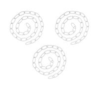 LEDSone Vintage Style 3-Pack Metal Chain - 100cm Iron Thread with 10x15mm Links Both-End Carabiners for Pendant Hanging, Safety Barriers, and Outdoor, Indoor & Garden Décor