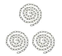 LEDSone Vintage Style 3-Pack Metal Chain - 100cm Iron Thread with 10x15mm Links Both-End Carabiners for Pendant Hanging, Safety Barriers, and Outdoor, Indoor & Garden Décor