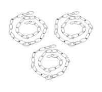 LEDSone Vintage Style 3-Pack Metal Chain - 100cm Iron Thread with 10x15mm Links Both-End Carabiners for Pendant Hanging, Safety Barriers, and Outdoor, Indoor & Garden Décor