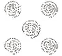 LEDSone Vintage Style 5-Pack Metal Chain - 100cm Iron Thread with 10x15mm Links Both-End Carabiners for Pendant Hanging, Safety Barriers, and Outdoor, Indoor & Garden Décor