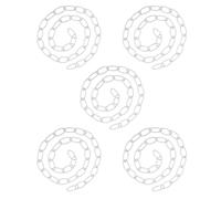 LEDSone Vintage Style 5-Pack Metal Chain - 100cm Iron Thread with 10x15mm Links Both-End Carabiners for Pendant Hanging, Safety Barriers, and Outdoor, Indoor & Garden Décor