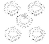 LEDSONE Vintage Style 5-Pack Metal Chain - 100cm Iron Thread with 10x15mm Links Both-End Carabiners for Pendant Hanging, Safety Barriers, and Outdoor, Indoor & Garden Décor