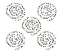 LEDSone Vintage Style 5-Pack Metal Chain - 100cm Iron Thread with 10x15mm Links Both-End Carabiners for Pendant Hanging, Safety Barriers, and Outdoor, Indoor & Garden Décor