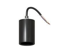 LEDSone Vintage Style GU10 Lamp Holder 8.5cm Copper Pendant Light Base GU10 Lamp Holder Socket Semi Flush Metal Light Holder for Home & Decorative Lighting (Black)