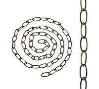 LEDSone Vintage Style Metal Chain - 100cm Iron Thread with 10x15mm Links Both-End Carabiners for Pendant Hanging, Safety Barriers, and Outdoor, Indoor & Garden Décor
