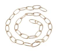 LEDSONE Vintage Style Metal Chain - 100cm Iron Thread with 10x15mm Links Both-End Carabiners for Pendant Hanging, Safety Barriers, and Outdoor, Indoor & Garden Décor