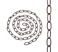 LEDSone Vintage Style Metal Chain - 100cm Iron Thread with 10x15mm Links Both-End Carabiners for Pendant Hanging, Safety Barriers, and Outdoor, Indoor & Garden Décor