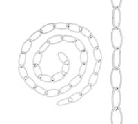 LEDSone Vintage Style Metal Chain - 100cm Iron Thread with 10x15mm Links Both-End Carabiners for Pendant Hanging, Safety Barriers, and Outdoor, Indoor & Garden Décor