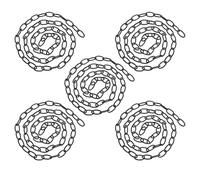 LEDSONE Vintage Style Metal Chain - 100cm Iron Thread with 10x15mm Not Carabiners for Pendant Hanging Chains, Safety Barriers, and Outdoor, Indoor & Garden Décor (Black - 5 Pack)