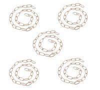 LEDSONE Vintage Style Metal Chain - 100cm Iron Thread with 10x15mm Not Carabiners for Pendant Hanging Chains, Safety Barriers, and Outdoor, Indoor & Garden Décor (Rose Gold - 5 Pack)