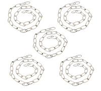 LEDSONE Vintage Style Metal Chain - 100cm Iron Thread with Not Carabiners for 32mm x 17mm Pendant Hanging Chains, Safety Barriers, and Outdoor, Indoor & Garden Décor (5, French Gold)